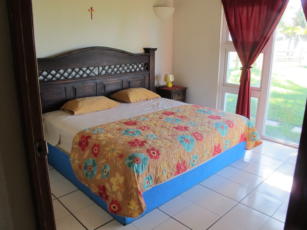 Double bed in master bedroom